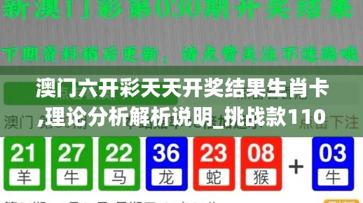澳门六开彩天天开奖结果生肖卡,理论分析解析说明_挑战款110.918