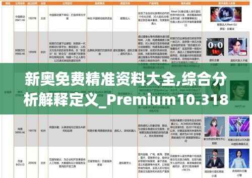 新奥免费精准资料大全,综合分析解释定义_Premium10.318