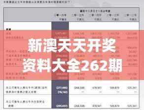 新澳天天开奖资料大全262期,详述解答解释落实_PT47.481-9