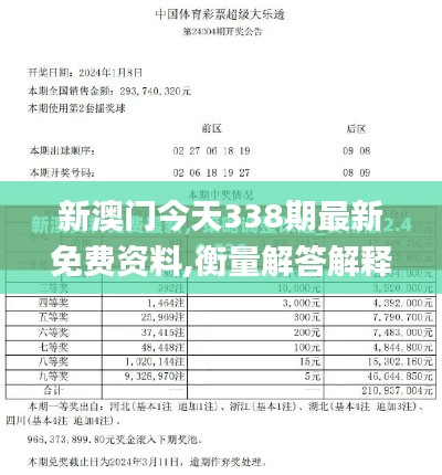 新澳门今天338期最新免费资料,衡量解答解释落实_WP190.143-6