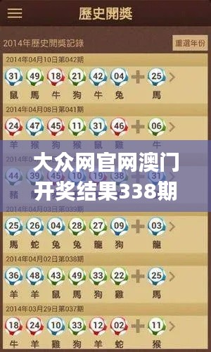 大众网官网澳门开奖结果338期,收益成语分析落实_模拟版88.926-8