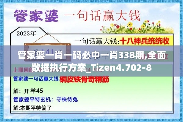 管家婆一肖一码必中一肖338期,全面数据执行方案_Tizen4.702-8