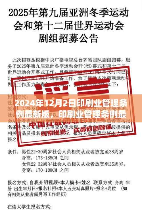 印刷业管理条例最新版,2024年行业变革与影响分析