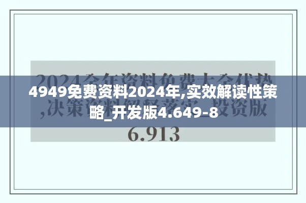 4949免费资料2024年,实效解读性策略_开发版4.649-8