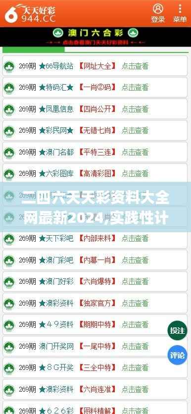 二四六天天彩资料大全网最新2024,实践性计划推进_进阶版5.782