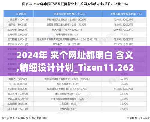 2024年 来个网址都明白 含义,精细设计计划_Tizen11.262