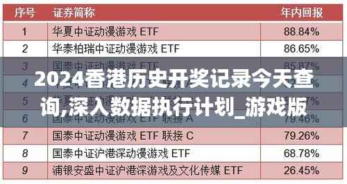 2024香港历史开奖记录今天查询,深入数据执行计划_游戏版8.699