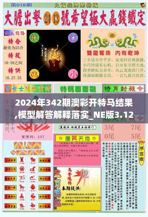 2024年342期澳彩开特马结果,模型解答解释落实_NE版3.128