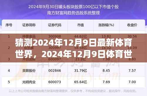 深度洞察,2024年12月9日体育世界展望——背景、事件与影响
