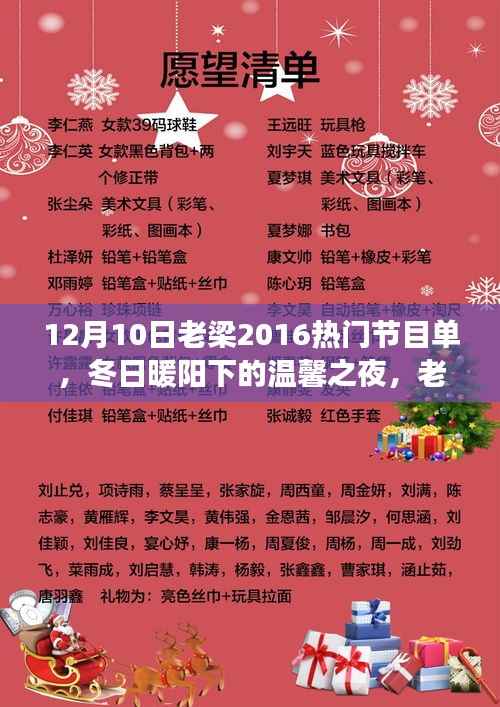 老梁与他的朋友们,冬日暖阳下的欢乐节目之夜(附节目单)