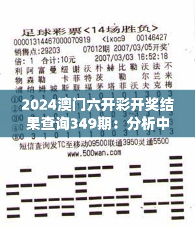 2024澳门六开彩开奖结果查询349期:分析中奖号码分布