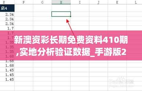 新澳资彩长期免费资料410期,实地分析验证数据_手游版2.701