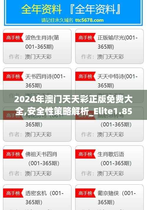 2024年澳门天天彩正版免费大全,安全性策略解析_Elite1.859