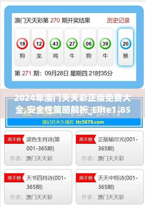 2024年澳门天天彩正版免费大全,安全性策略解析_Elite1.859