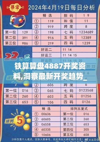 铁算算盘4887开奖资料,洞察最新开奖趋势_限量版9.163