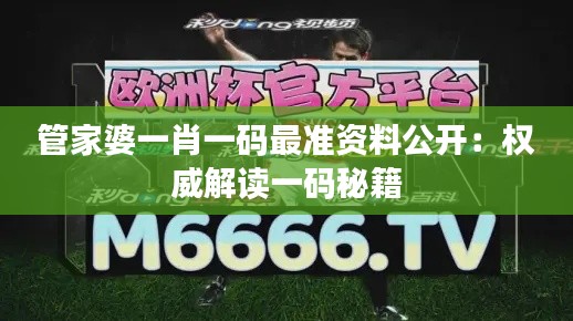管家婆一肖一码最准资料公开:权威解读一码秘籍