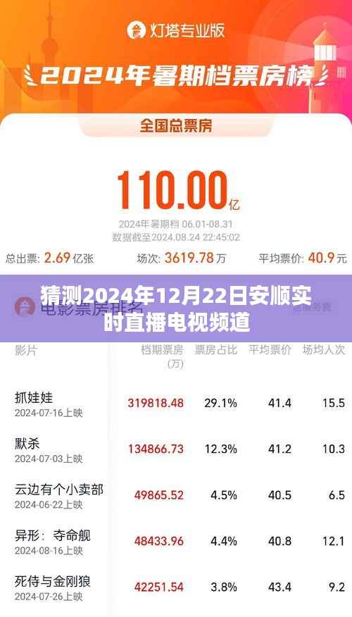 安顺实时直播电视频道预测,2024年12月22日节目一览