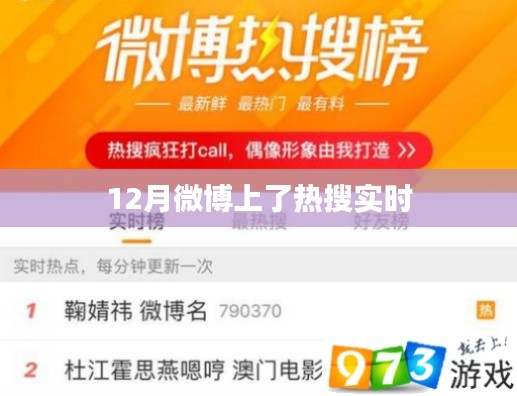 微博热搜实时更新,12月热议话题大盘点