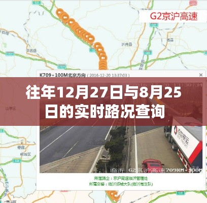 实时路况查询,往年12月27日与8月25日路况对比