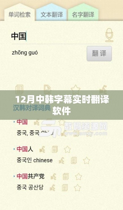 中韩字幕实时翻译软件,助力跨文化交流