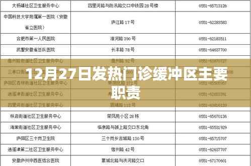 发热门诊缓冲区职责解析,确保安全防控