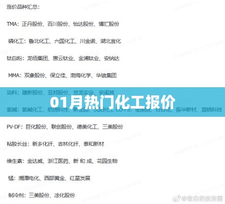 最新化工报价行情分析