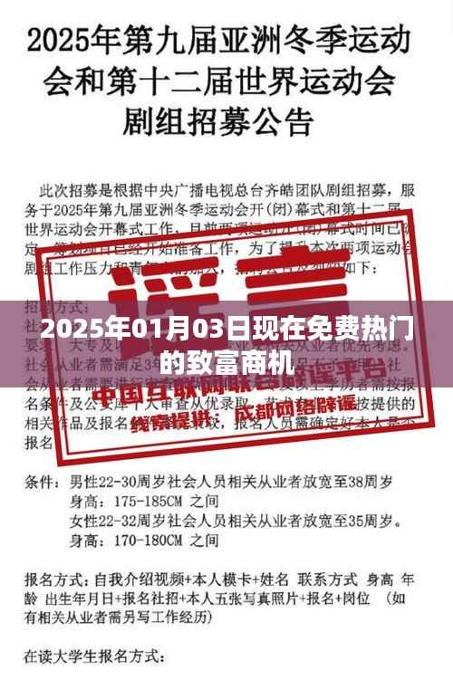 2025年最新热门致富商机,免费探索财富之门!