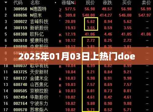 Doe在2025年1月3日引爆全网热议