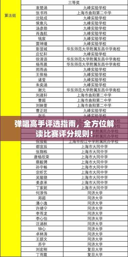弹唱高手评选指南,全方位解读比赛评分规则!