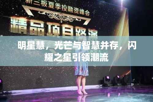 明星慧,光芒与智慧并存,闪耀之星引领潮流
