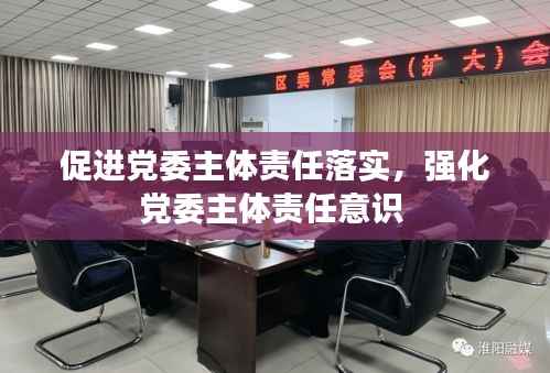 促进党委主体责任落实,强化党委主体责任意识