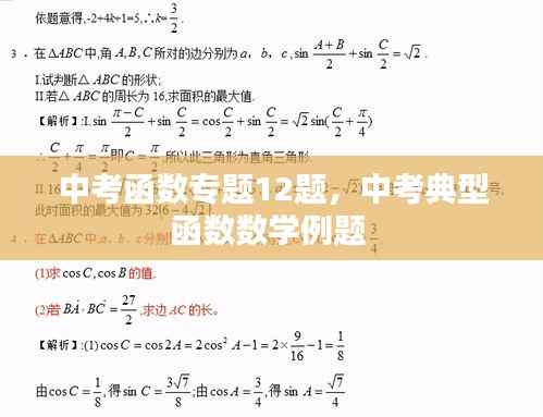 中考函数专题12题,中考典型函数数学例题