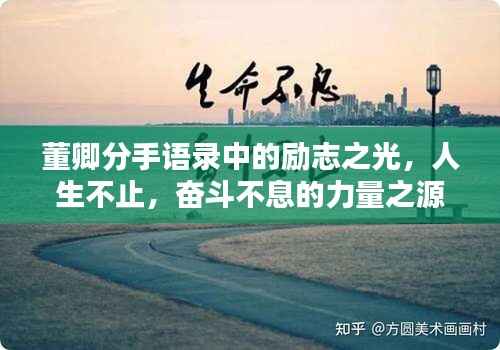 董卿分手语录中的励志之光,人生不止,奋斗不息的力量之源