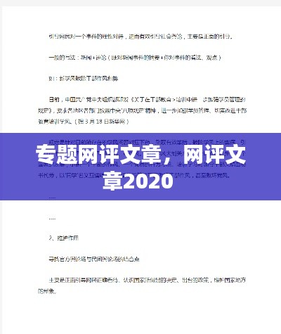 专题网评文章,网评文章2020