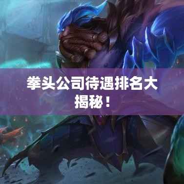 拳头公司待遇排名大揭秘!