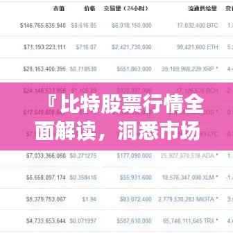 『比特股票行情全面解读,洞悉市场走势,把握投资机会』