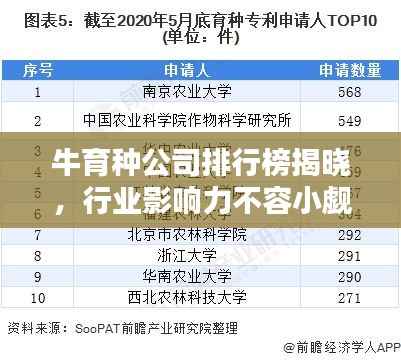 牛育种公司排行榜揭晓,行业影响力不容小觑!