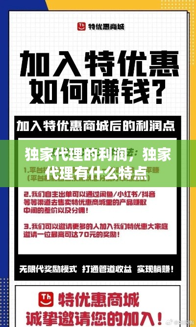 独家代理的利润,独家代理有什么特点