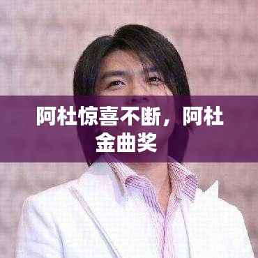 阿杜惊喜不断,阿杜金曲奖
