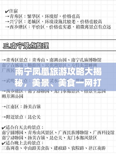 南宁凤凰旅游攻略大揭秘,美景、美食一网打尽!